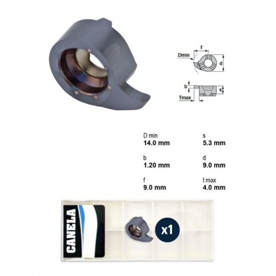 Picture of Canela Tool RS014.0110TL20 Grooving Insert 0.0470 1.19mm Wide